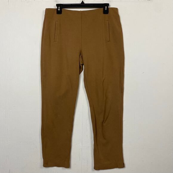 Chico’s Juliet Ponte Brown Ankle Pants Size 8 - Picture 1 of 6